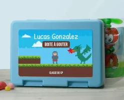 Boîte à goûter personnalisable - Jeux Vidéo Rétro - Version Garçon