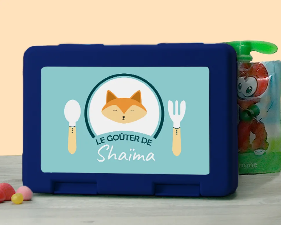 Boîte à goûter Personnalisable - Petit Renard