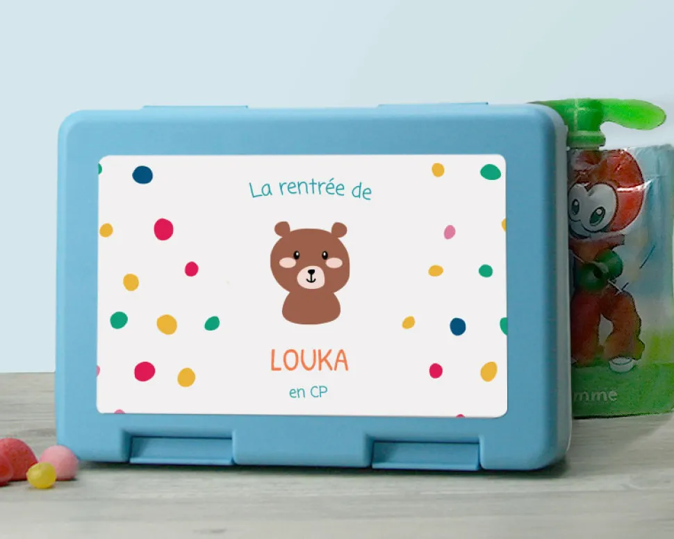 Boîte à goûter personnalisable - Collection Animaux