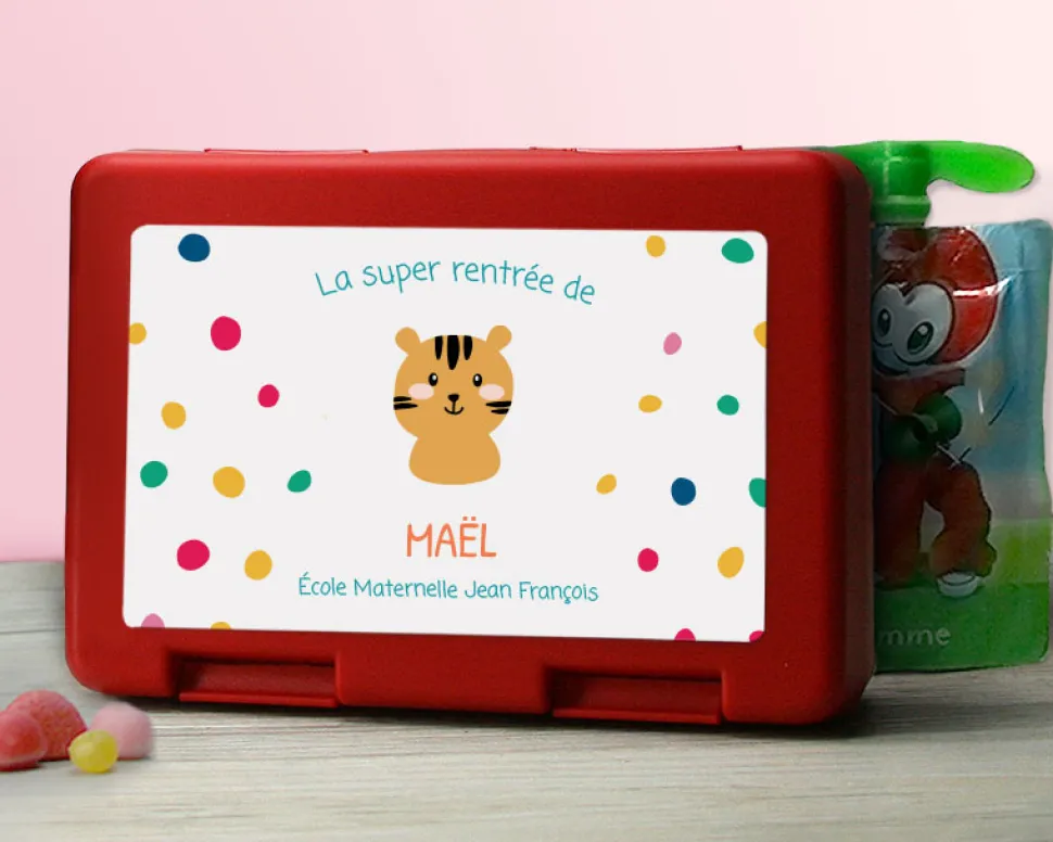 Boîte à goûter personnalisable - Collection Animaux