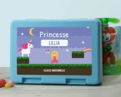 Boîte à goûter personnalisable - Jeux Vidéo Rétro - Version Fille