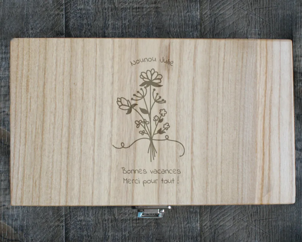 Boîte à thé personnalisable - Collection Remerciement