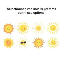 Boîte à thé personnalisée - Famille soleils