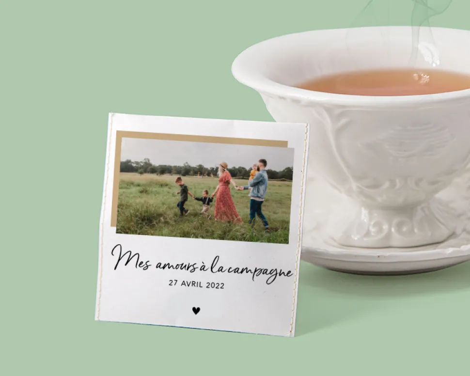 Boîte de 10 sachets de thé bio personnalisables - Photo