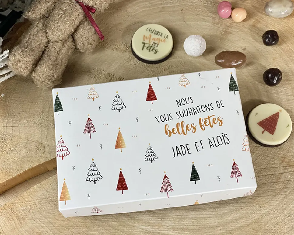 Boîte de chocolat Personnalisable - Noël
