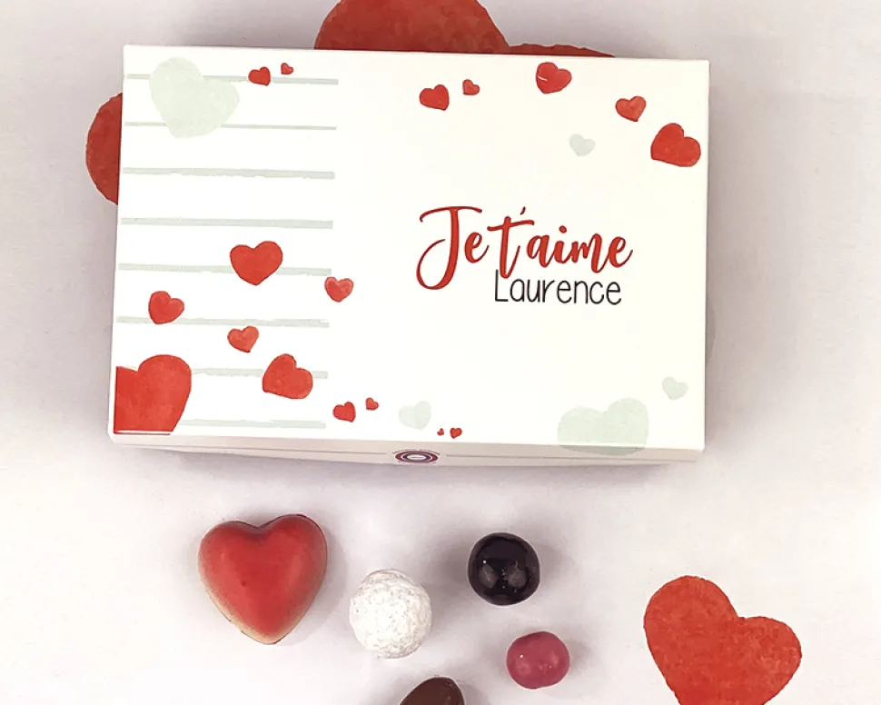 Boîte de chocolats Personnalisable - Amour
