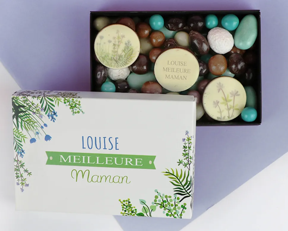 Boîte de chocolats Personnalisable - Collection Fleurie