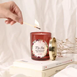 Bougie de Noël personnalisée - Message