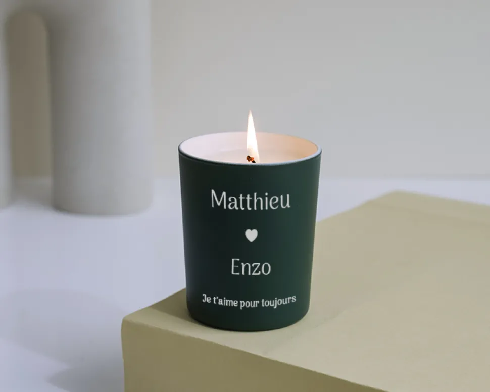 Bougie personnalisable et parfumée - Tendresse
