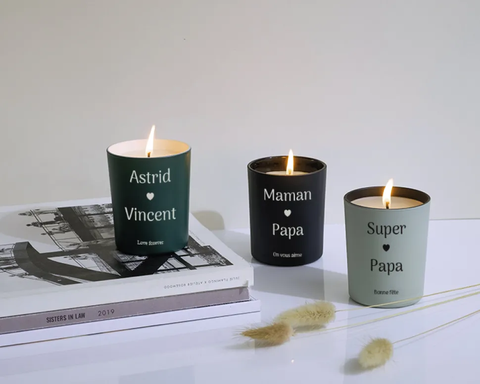 Bougie personnalisable et parfumée - Tendresse