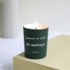 Bougie personnalisable parfumée - Message