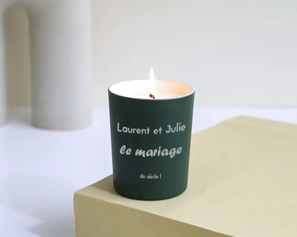 Bougie personnalisable parfumée - Message