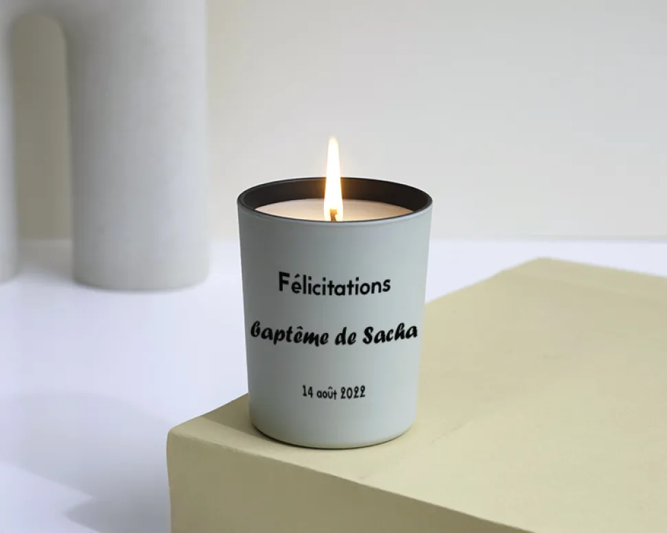 Bougie personnalisable parfumée - Message