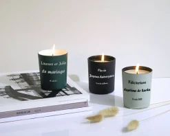 Bougie personnalisable parfumée - Message