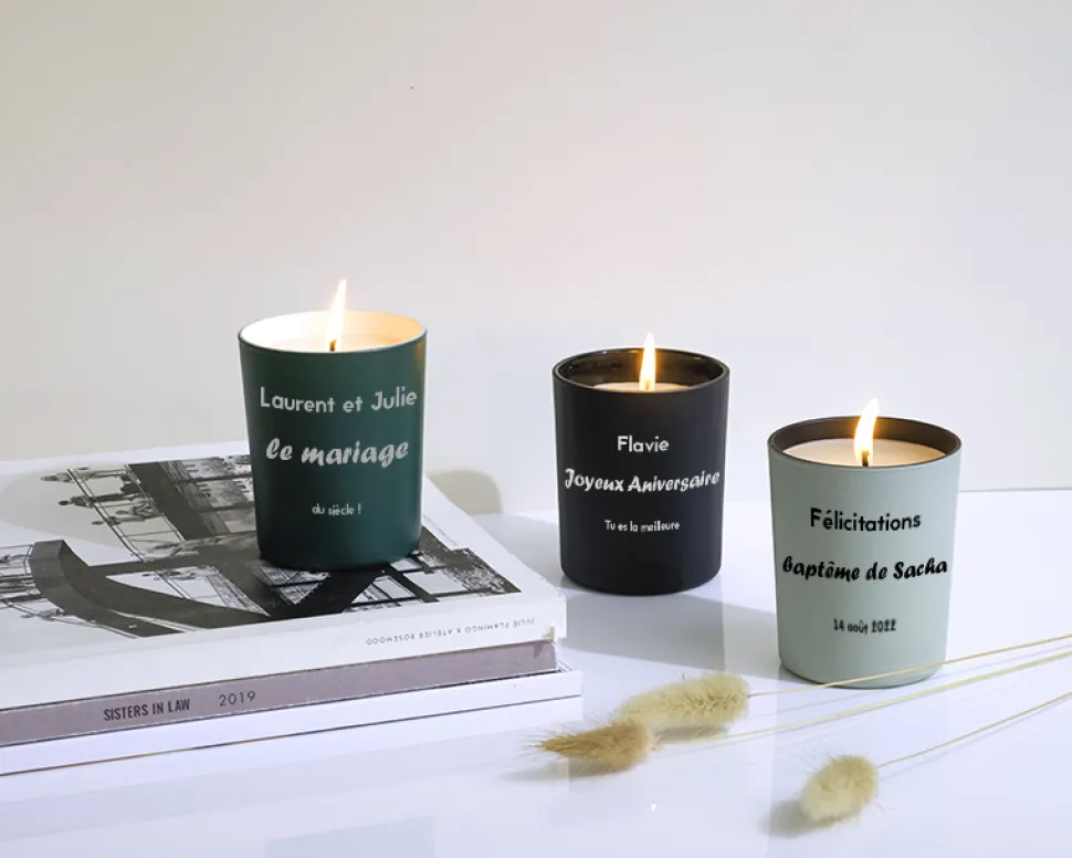 Bougie personnalisable parfumée - Message