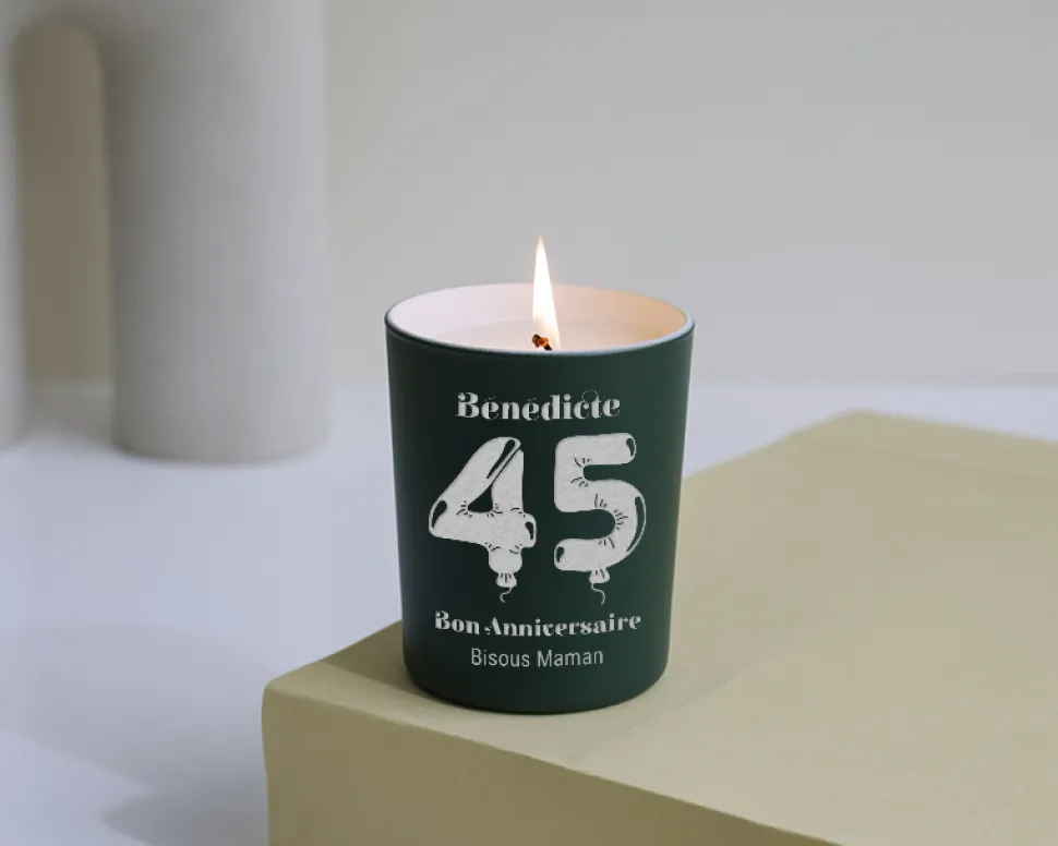 Bougie personnalisable parfumée - Ballons d'anniversaire