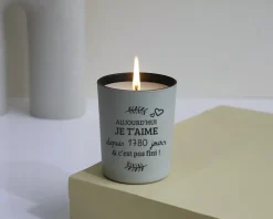 Bougie personnalisable parfumée - Aujourd'hui je t'aime depuis X jours