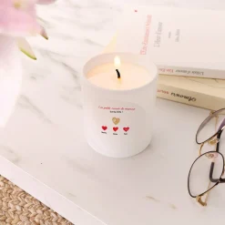 Bougie personnalisée - Maman et ses petits coeurs