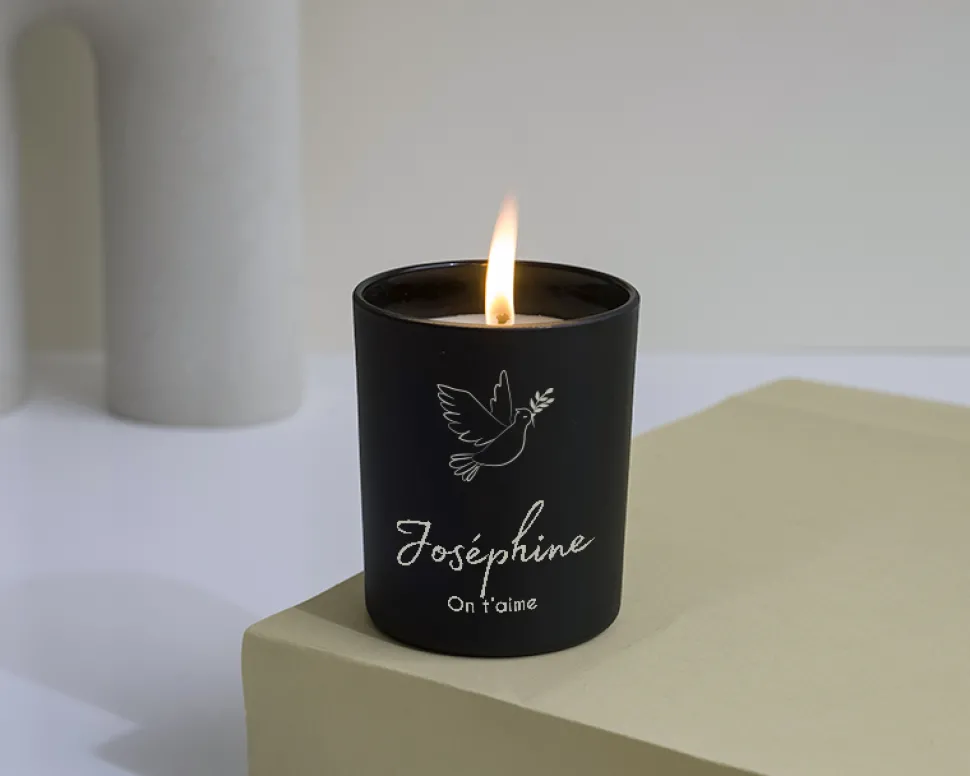 Bougie personnalisée parfumée - Baptême
