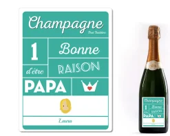 Bouteille de champagne personnalisée papa - Family Circus