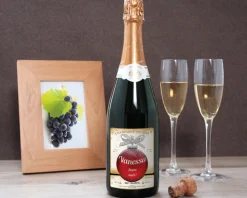Bouteille de champagne personnalisée Noël - Boule de Noël