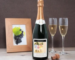 Bouteille de champagne personnalisée photo - Collage