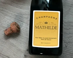 Bouteille de champagne personnalisée - Message