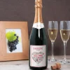 Bouteille de champagne personnalisée prénoms couple - Mots d'Amour
