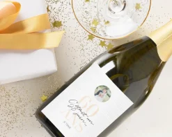 Bouteille de champagne personnalisée photo - Anniversaire de mariage