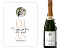 Bouteille de champagne personnalisée photo - Anniversaire de mariage