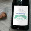Bouteille de champagne personnalisée anniversaire - Bougies Vert