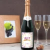 Bouteille de champagne personnalisée anniversaire - Rose