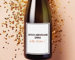 Bouteille de champagne personnalisée - Message