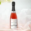 Bouteille de champagne rosé personnalisée - Nom et message