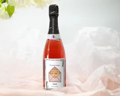 Bouteille de champagne rosé personnalisée - Veux-tu être (...) ?