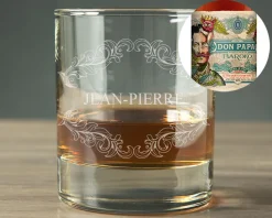 Bouteille de rhum Don Papa - Avec un verre personnalisé