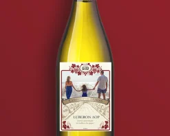 Bouteille de vin blanc personnalisée photo
