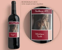 Bouteille de vin de Bordeaux personnalisée photo - Elegance