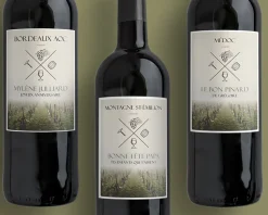 Bouteille de vin de Bordeaux personnalisée message - Vignes
