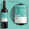 Bouteille de vin de Bordeaux personnalisée papa - Family Circus