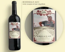 Bouteille de vin de Bordeaux personnalisée photo - Classique