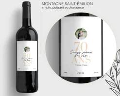 Bouteille de vin personnalisée - Anniversaire de mariage