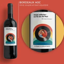 Bouteille de vin personnalisée - Retro Vibes