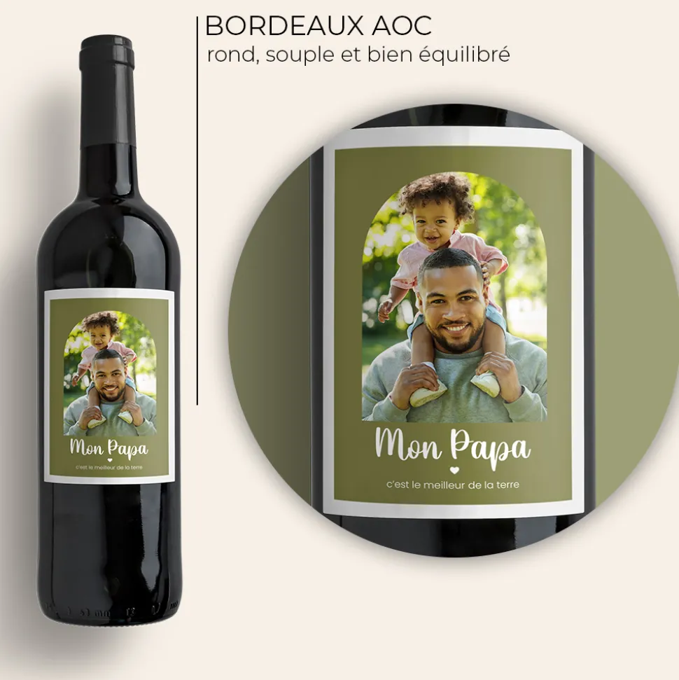 Bouteille de vin personnalisée - Instantané d'Amour