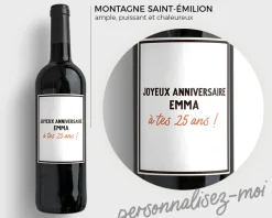 Bouteille de vin personnalisée - Message
