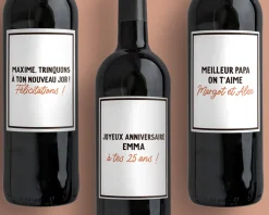 Bouteille de vin personnalisée - Message