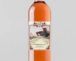Bouteille de vin rosé personnalisée - Photo