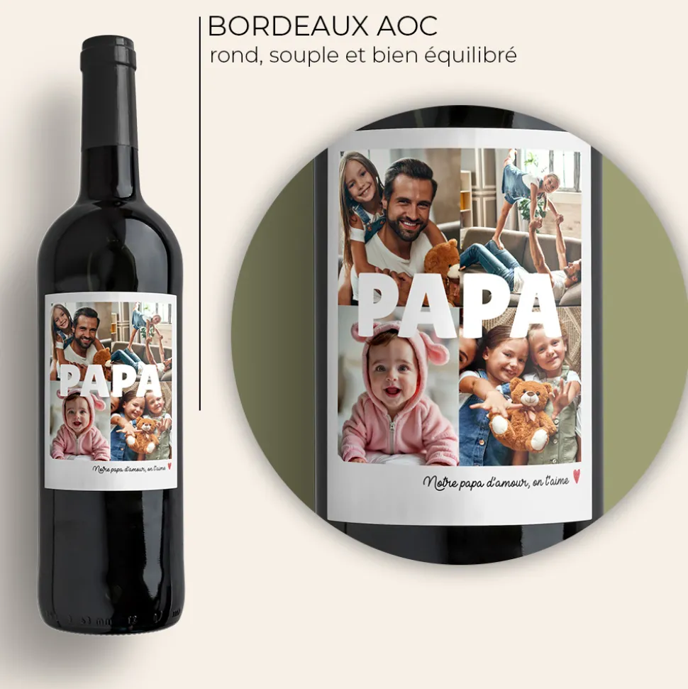 Bouteille de vin rouge - Multi-photos
