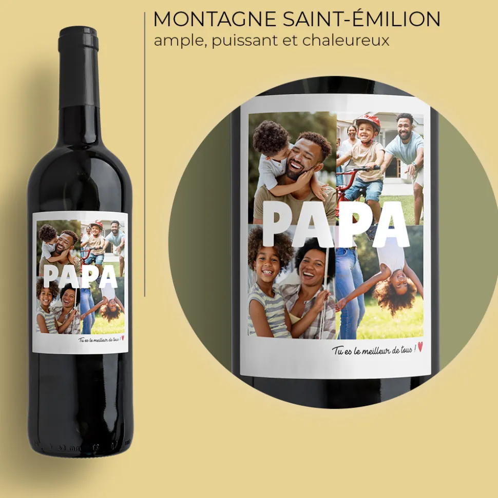 Bouteille de vin rouge - Multi-photos