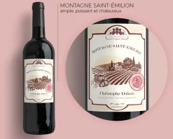 Bouteille de vin rouge personnalisée - Message